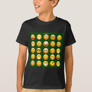 dunkelgrüne Emoji T-Shirt