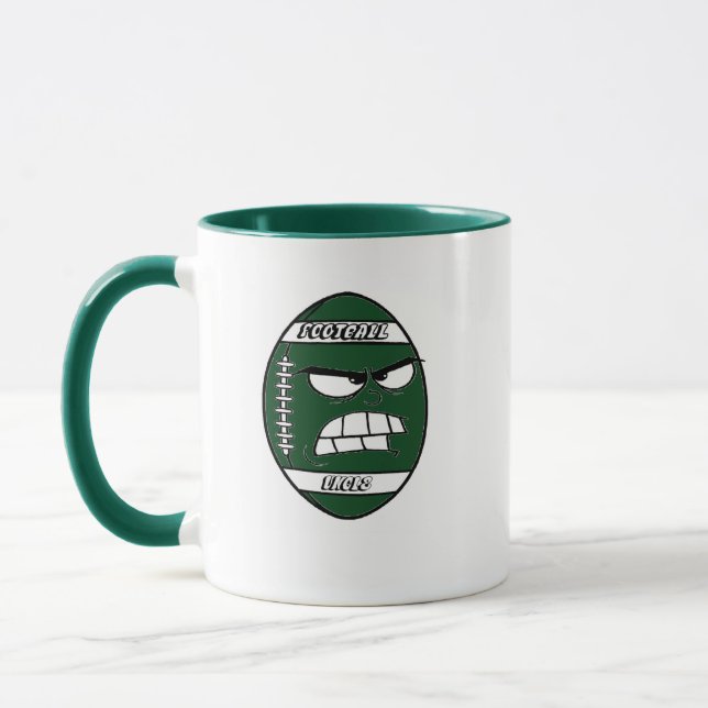 Dunkelgrüne Fußball-Tasse für Ihren Onkel Tasse (Links)