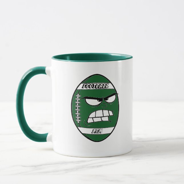 Dunkelgrüne Fußball-Tasse für Mama Tasse (Links)