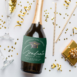 Dunkelgrüne Graduate Personalisiert Graduate Party