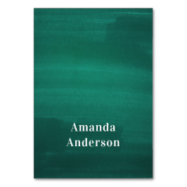 Dunkelgrüne Hochzeitsstipps-Platzkarten. Moderner  Tischnummer