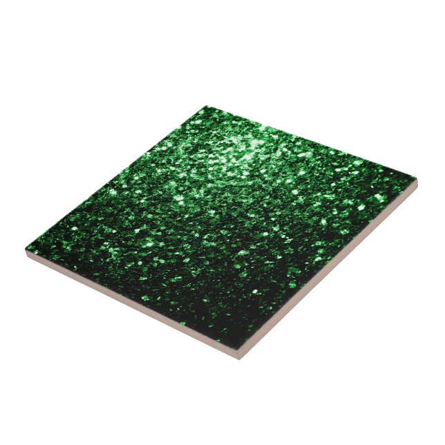 Dunkelgrüne Imitate Glitzer Glitzern Fliese (Seite)
