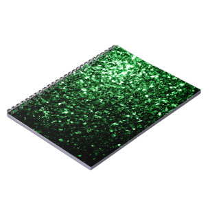 Dunkelgrüne Imitate Glitzer Glitzern Notizblock