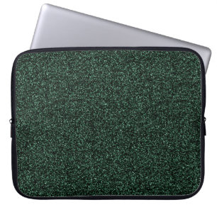 Dunkelgrüne Imitate Glitzer Laptopschutzhülle