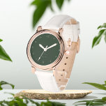 Dunkelgrüne Initialen personalisiert eWatch Armbanduhr<br><div class="desc">Geschenk für ihre dunkelgrüne Armbanduhr</div>