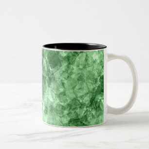 Dunkelgrüne Krummlinge Zweifarbige Tasse
