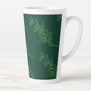 Dunkelgrüne Latte-Tasse - minimalistisches Eukalyp Milchtasse