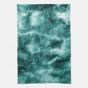 Dunkelgrüne Marmorbeschaffenheit Geschirrtuch