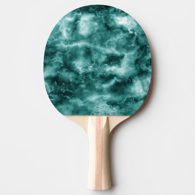 dunkelgrüne Marmortextur Tischtennis Schläger (Vorderseite)