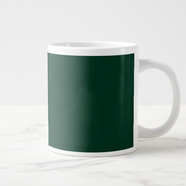 Dunkelgrüne Riesenkaffee-Tasse Jumbo-Tasse (Rechts)