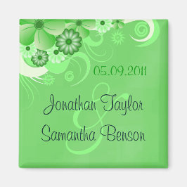 Dunkelgrüne Save the Date Kühlschrankmagnete Magnet