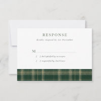 Dunkelgrüne schottische Tartan-Hochzeit