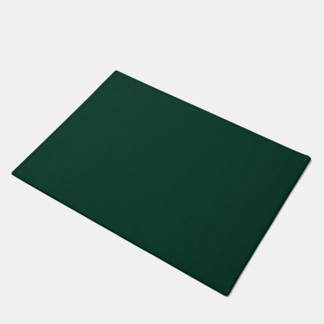 Dunkelgrüne Solid-Farbe Fußmatte (Schrägansicht)