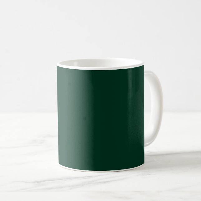 Dunkelgrüne Solid-Farbe Kaffeetasse (VorderseiteRechts)
