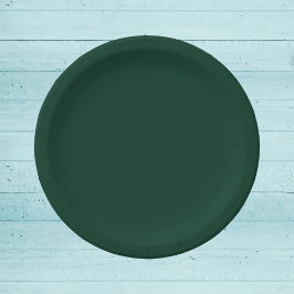 Dunkelgrüne Solid-Farbe Pappteller