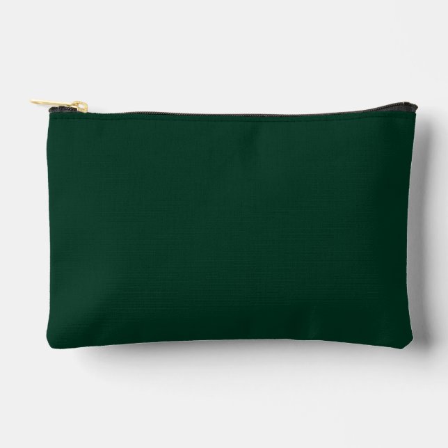 Dunkelgrüne Solid-Farbe Zubehörtasche (Vorderseite)