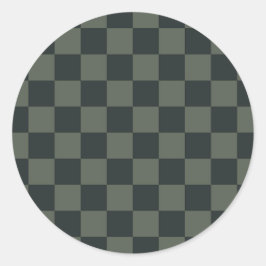 Dunkelgrüne Tafel Runder Aufkleber