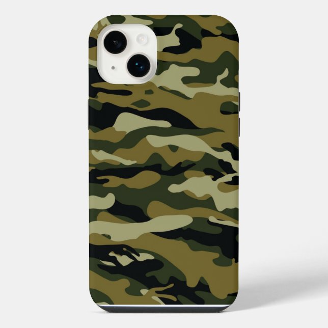 Dunkelgrüne Tarnung iPhone 14 Plus Hülle (Rückseite)