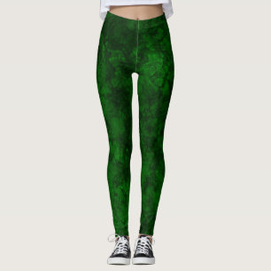 Dunkelgrüne Textur aus Wildledergranit Leggings