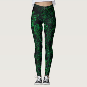Dunkelgrüne Textur, korrodierter oder zerstörter S Leggings