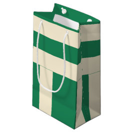 Dunkelgrüne und braune Streifen Kleine Geschenktüte