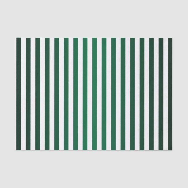 Dunkelgrüne und weiße Streifen Seidenpapier (Vorderseite)