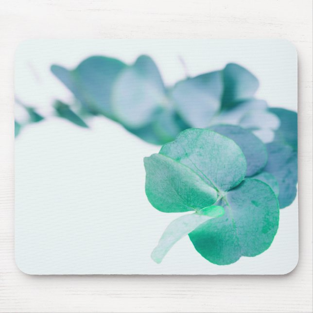 Dunkelgrüner Eukalyptus Mousepad (Vorne)