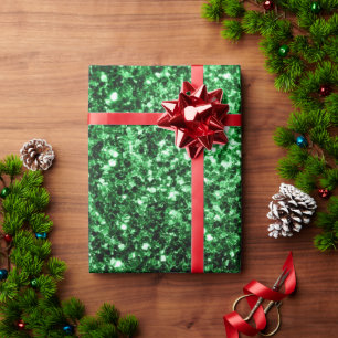 Dunkelgrüner falscher Glitter funkelt Geschenkpapier