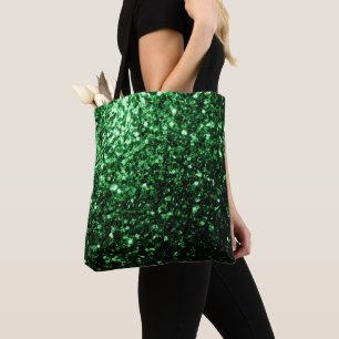 Dunkelgrüner falscher Glitter funkelt Tasche