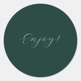 Dunkelgrüner Hintergrund Genießen Aufkleber