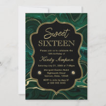 Dunkelgrüner Malachit und goldener Foil Strata Swe