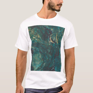 Dunkelgrüner Marmor: luxuriöse Textur. T-Shirt