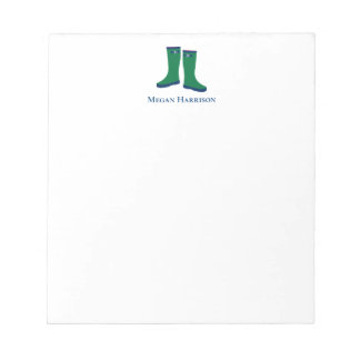Dunkelgrüner Regenschuss Notepad Notizblock