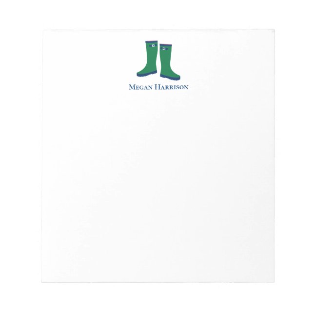 Dunkelgrüner Regenschuss Notepad Notizblock (Vorderseite)