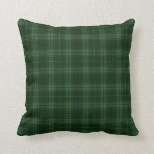 Dunkelgrüner Tartan Kariertes schottisches Muster Kissen