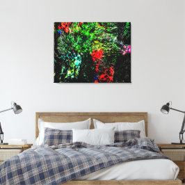 Dunkelgrüner texturierter Stretch Canvas Print, Bo Leinwanddruck