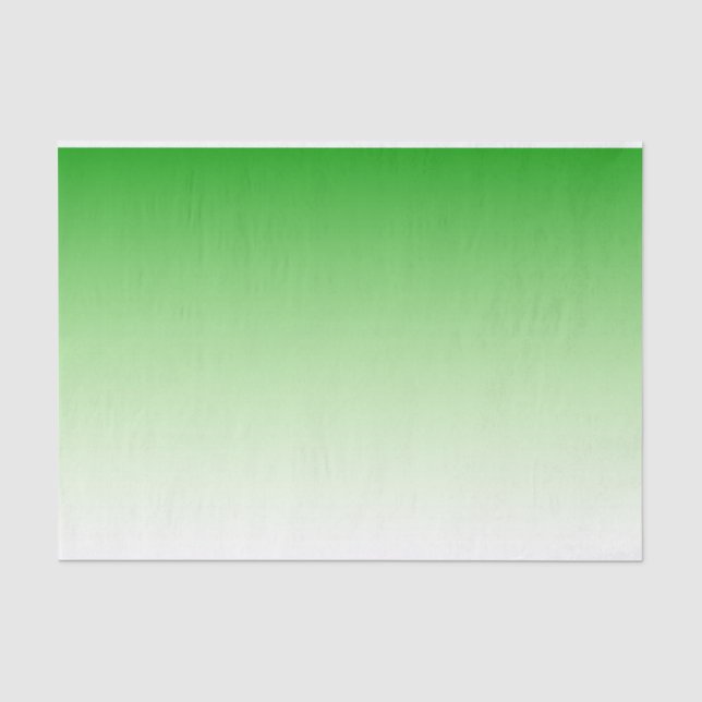 Dunkelgrünes bis leicht grünes Papierpapier Seidenpapier (Vorderseite)