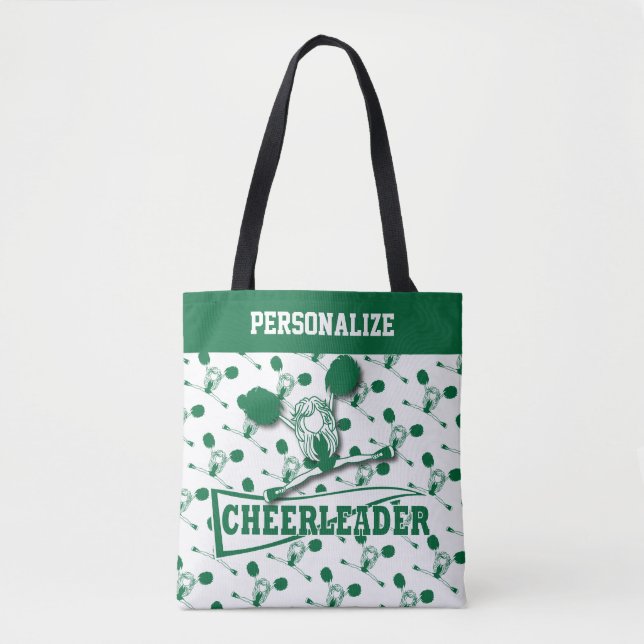 Dunkelgrünes Cheerleader-Mädchen Tasche (Vorderseite)