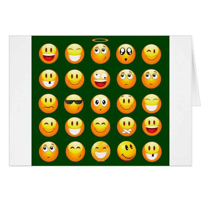 dunkelgrünes Emoji (Vorderseite (Horizontal))