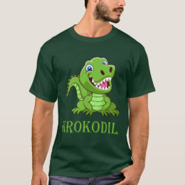 dunkelgrünes Krokodil T-Shirt