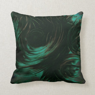 Dunkelgrünes mystische Kunst-Kissen Kissen