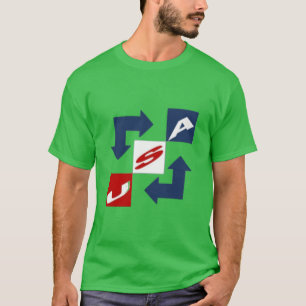 Dunkelgrünes T-Shirt DESIGN USA