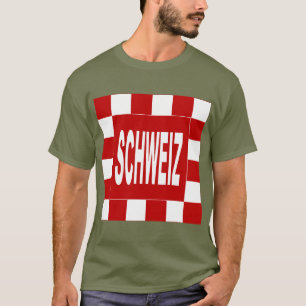 Dunkelgrünes T-Shirt kaki SCHWEIZ