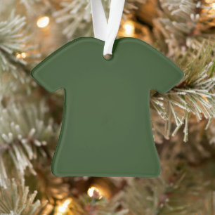 Dunkelgrünes Wald-T-Shirt-Acrylabzeichen Ornament