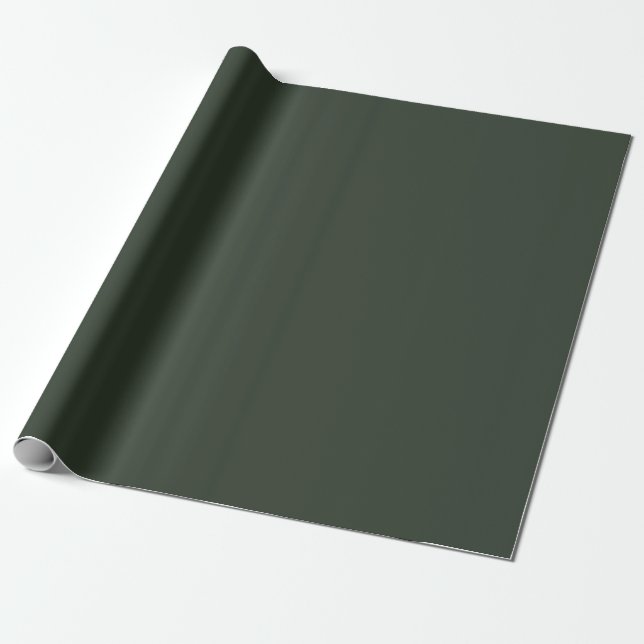 Dunkelgrünlich Grau Pop Of Color Geschenkpapier (Ungerollt)