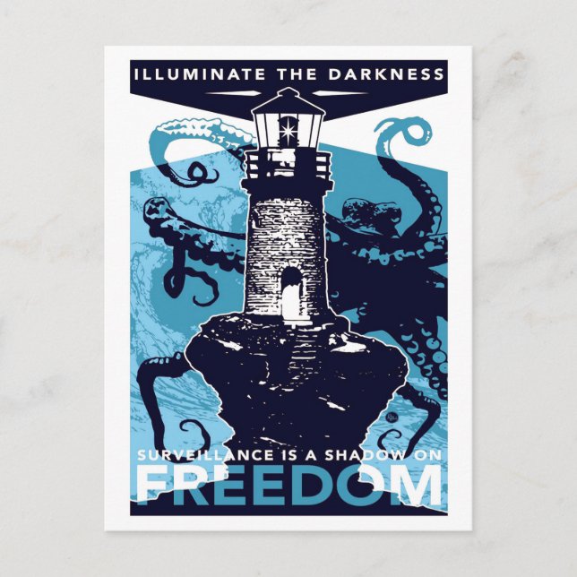 Dunkelheit beleuchten, Vintage Postkarte (Vorderseite)