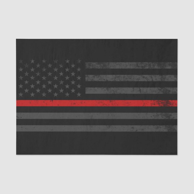 Dunkelheit beunruhigte Feuerwehrmann-Flagge Seidenpapier (Vorderseite)