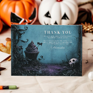 Dunkelheit Elegant Spooky ONE Geburtstag Dankeskarte