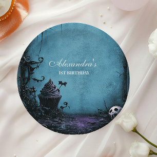 Dunkelheit Elegant Spooky ONE Geburtstag Pappteller