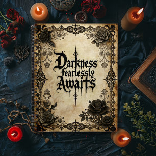 Dunkelheit erwartet furchtlos Dunkelheit Notizbuch